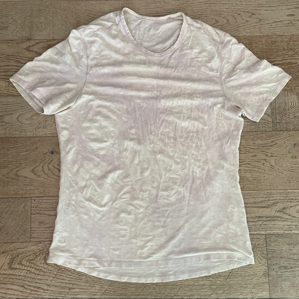 Lululemon Tir Dye Pink White Short Sleeve T-shirt Mens XL